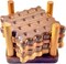 Kawaii Coasters, Walnut & Beech Wood Cookie Shaped Pads, 4PCS Set